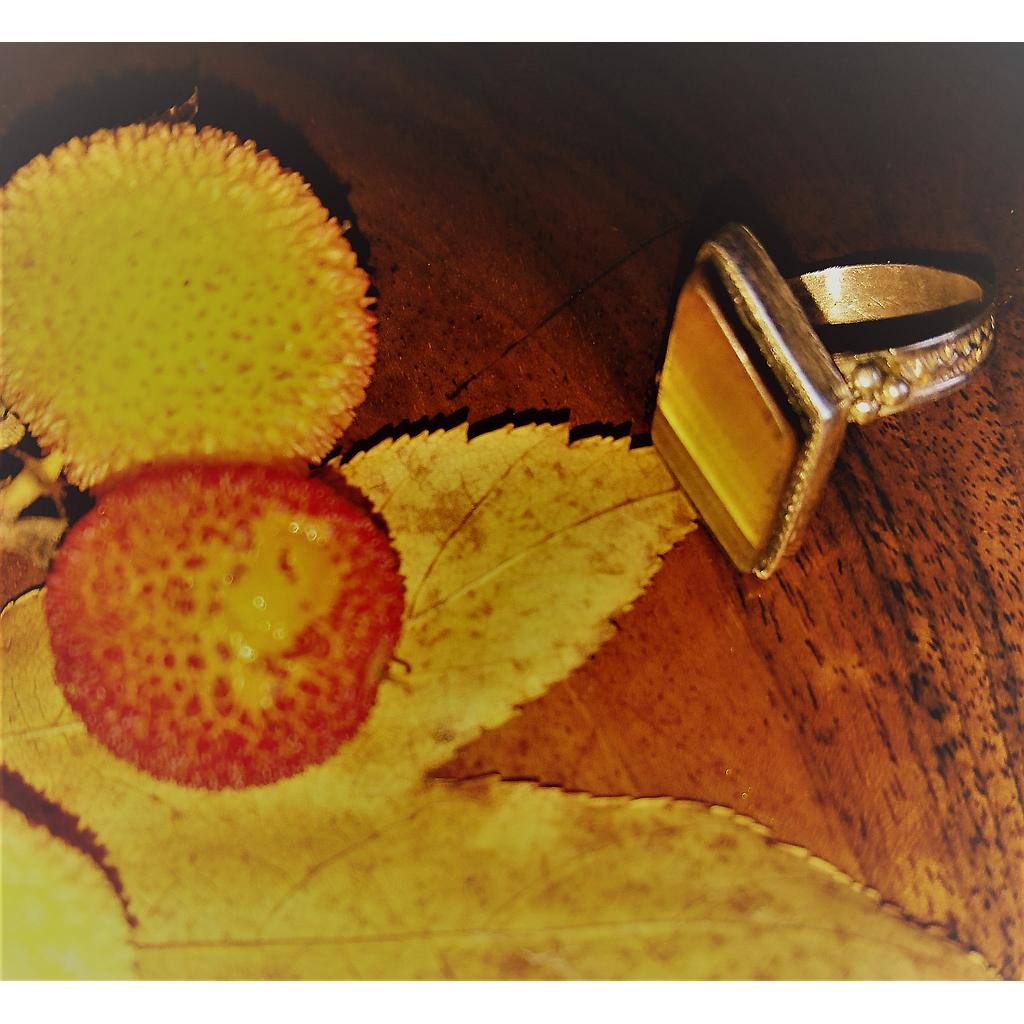 [BG316] Bague Touareg Losange Agate