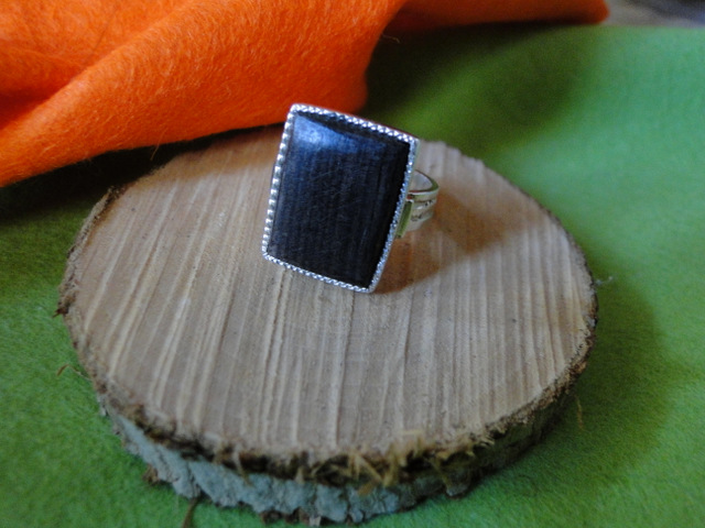 [BG604] Bague Touareg Rectangle Ebene - Reglable