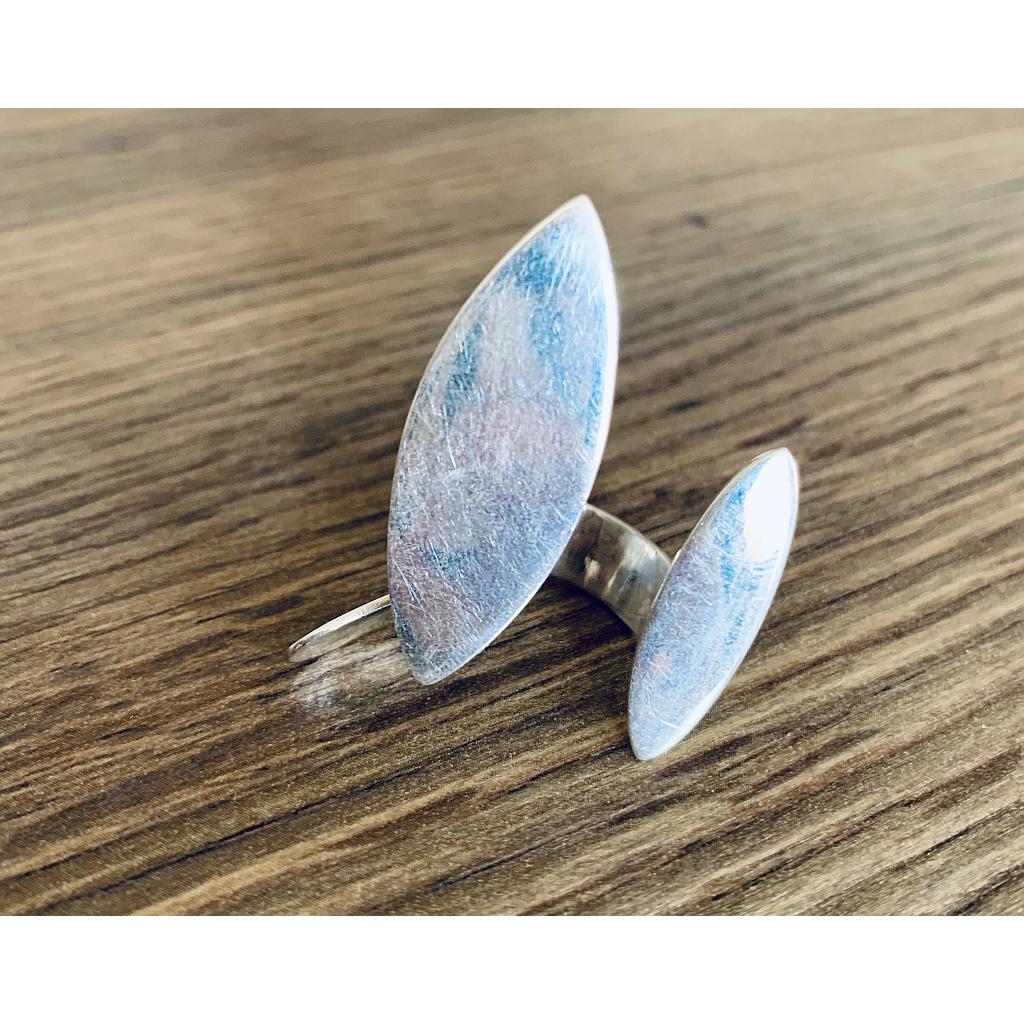 [BG717] Bague Touareg Feuille Argent