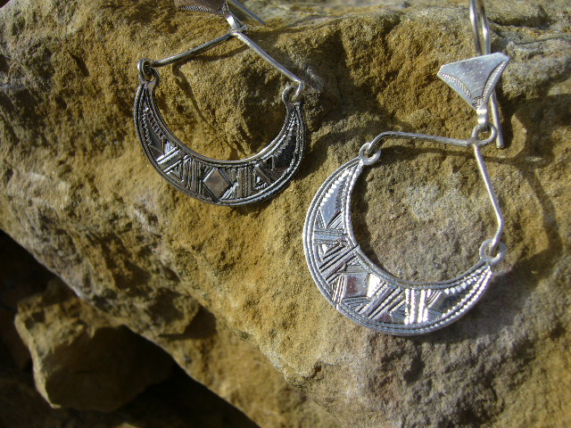 [BO114] Boucles Oreilles Touareg Argent Balance Petite