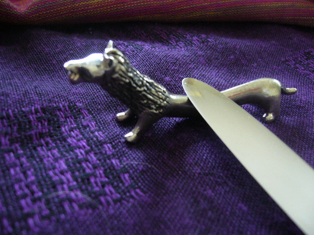 [AT501] Porte-couteaux Argent Touareg Lion