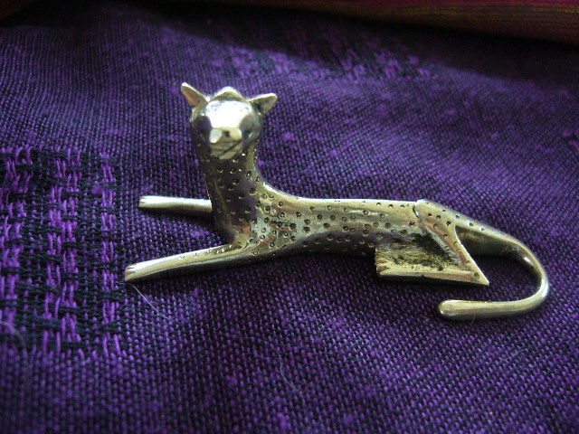 [AT503] Porte-couteaux Argent Touareg Panthere