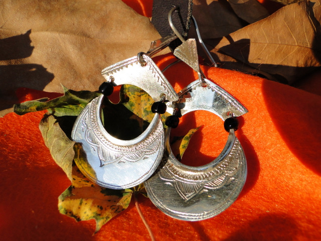 Boucles Oreilles Touareg Argent Nid d'Argent