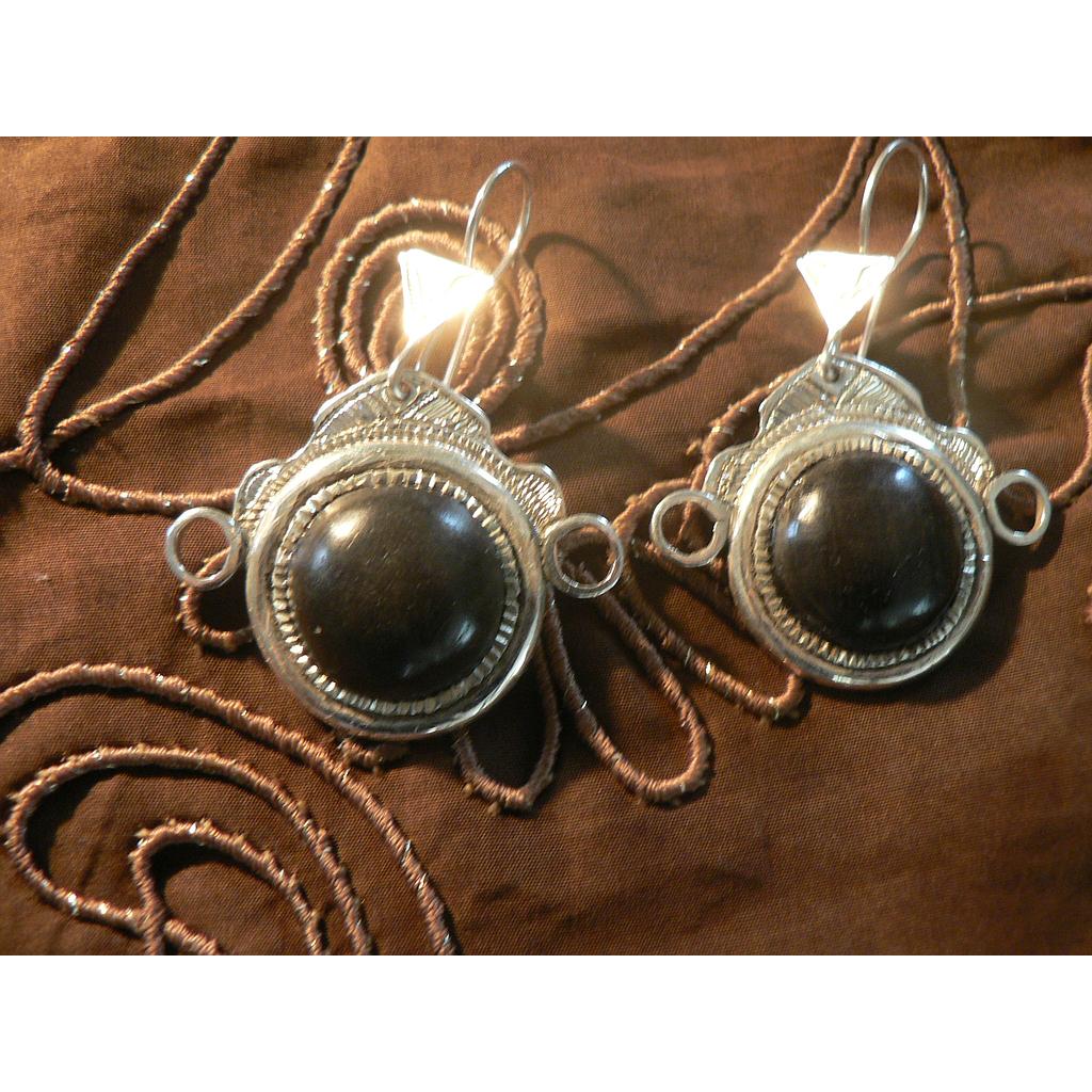 [BO308] Boucles Oreilles Touareg  Miroir Ebene