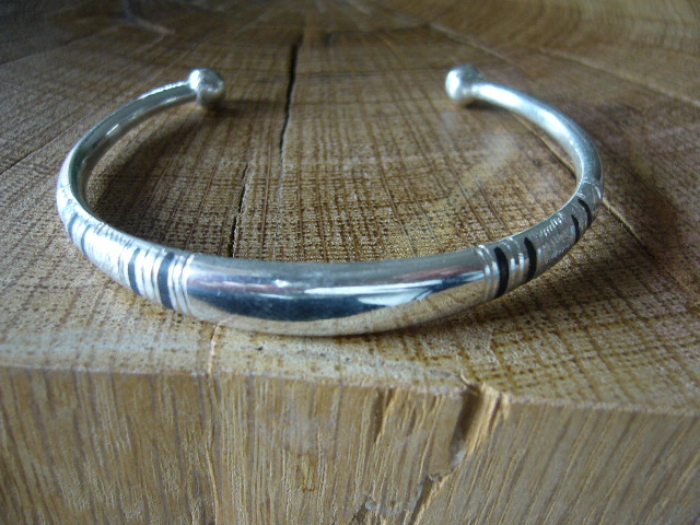 [BR603] Bracelet Touareg Argent - Traits Ebene