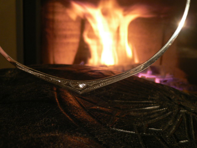 [CL106] Tour du Cou Touareg Argent Grave Pointe