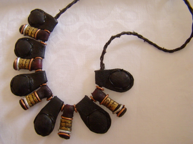 [IF2] Collier Cuir et Cuivre 1