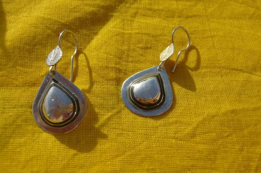 [BO215] Boucles Oreilles Touareg Argent Goutte d'Eau